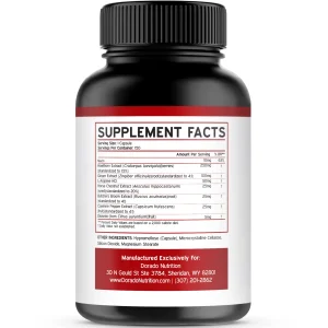Blood Circulation Supplement Facts